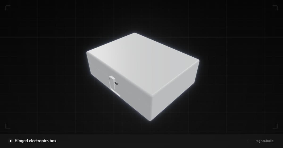 Hinged electronics box