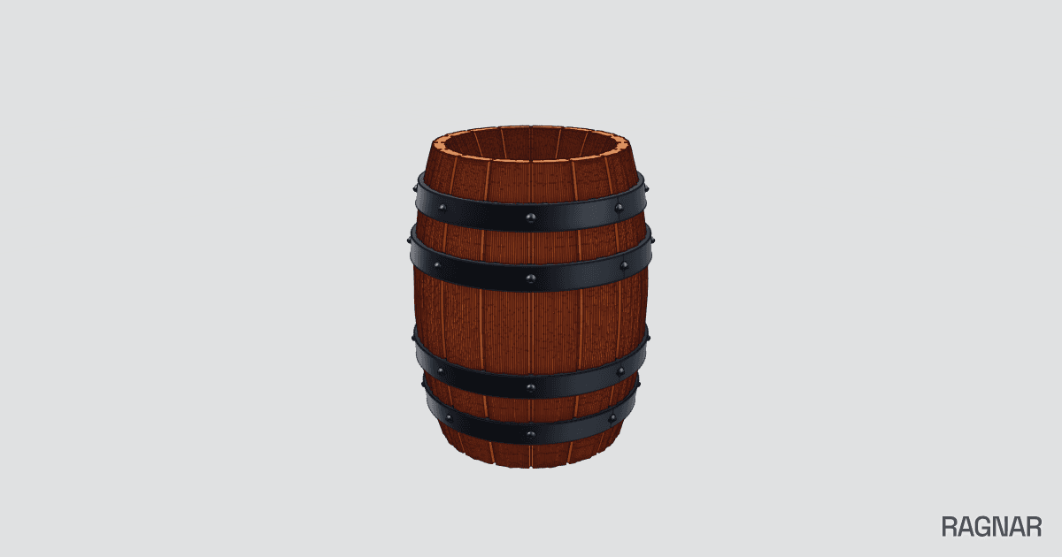Wooden flower barrel