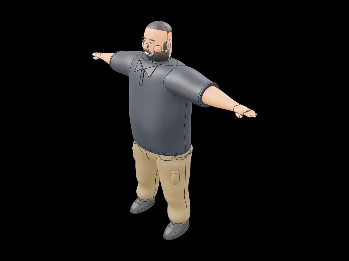Life-Size Stylized Human Figure