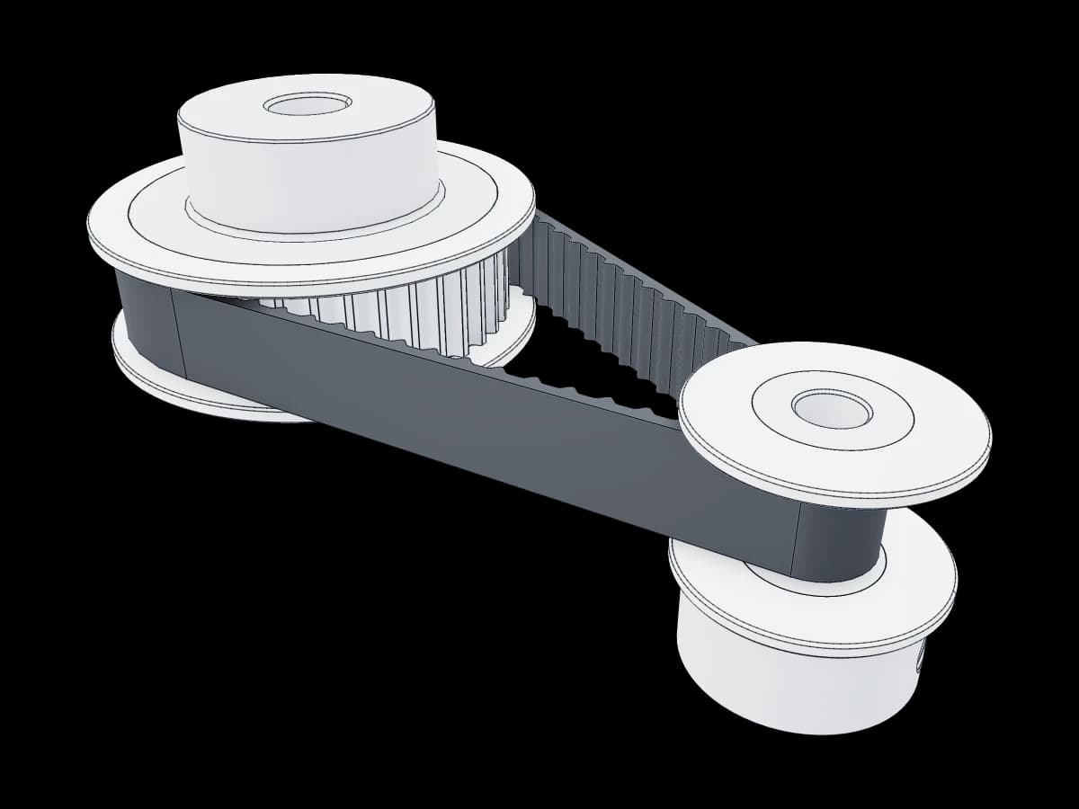 Rounded Tooth Closed Belt