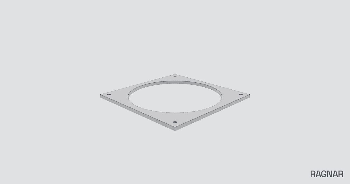Square mounting plate