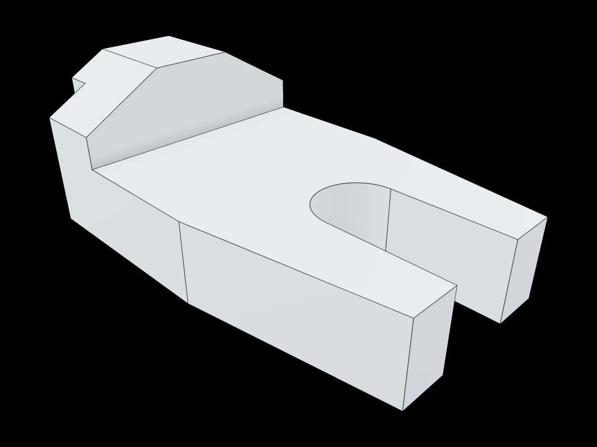 Forked Steel Block