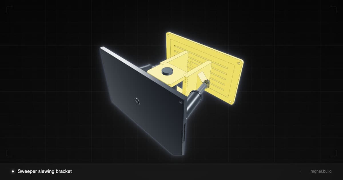 Sweeper slewing bracket
