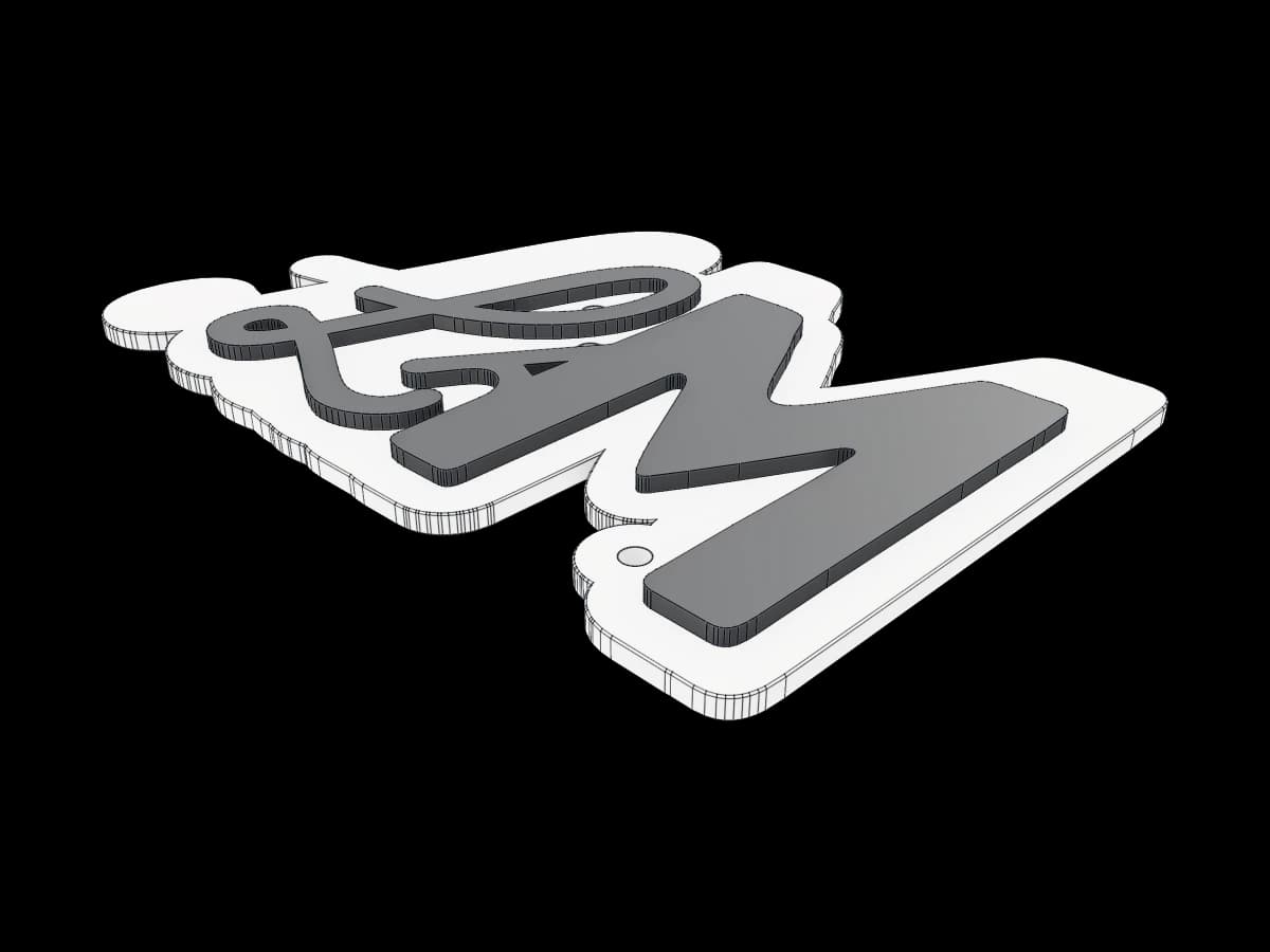 Lettering Logo Keychain