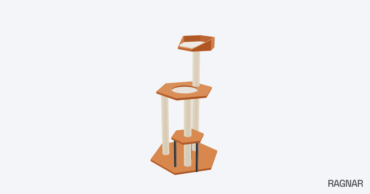 Cat climbing tree