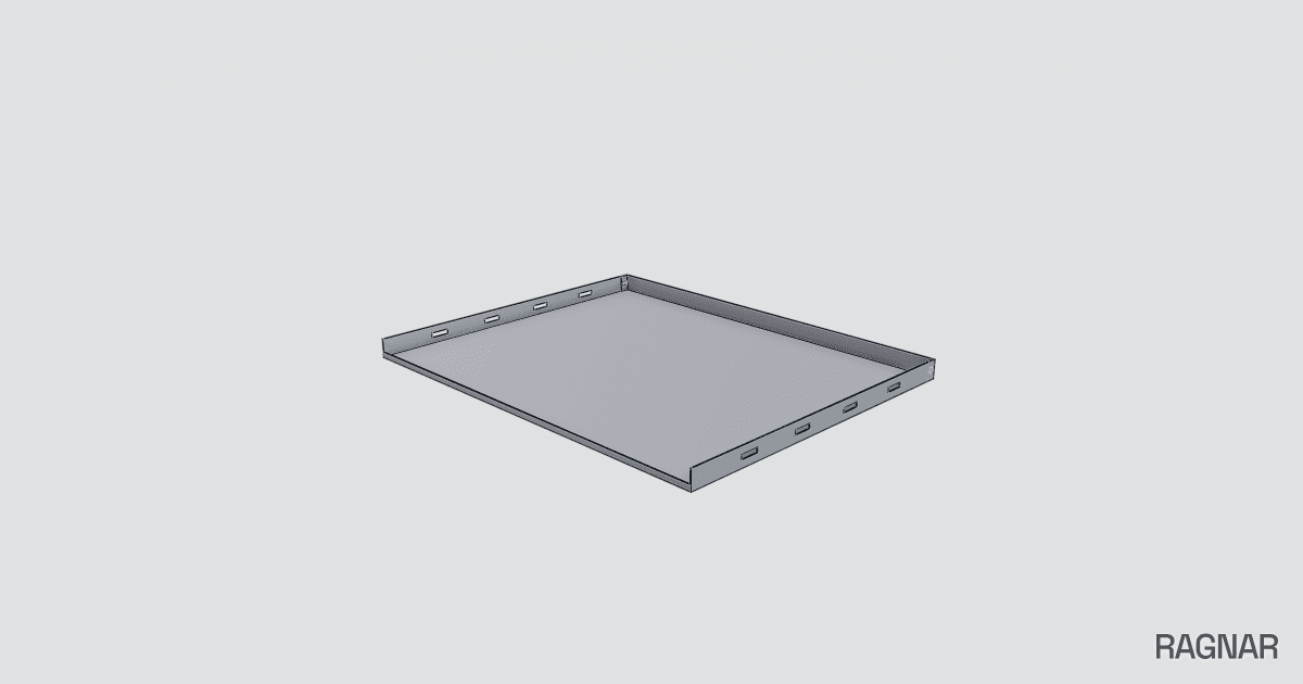 Aluminum drawer tray