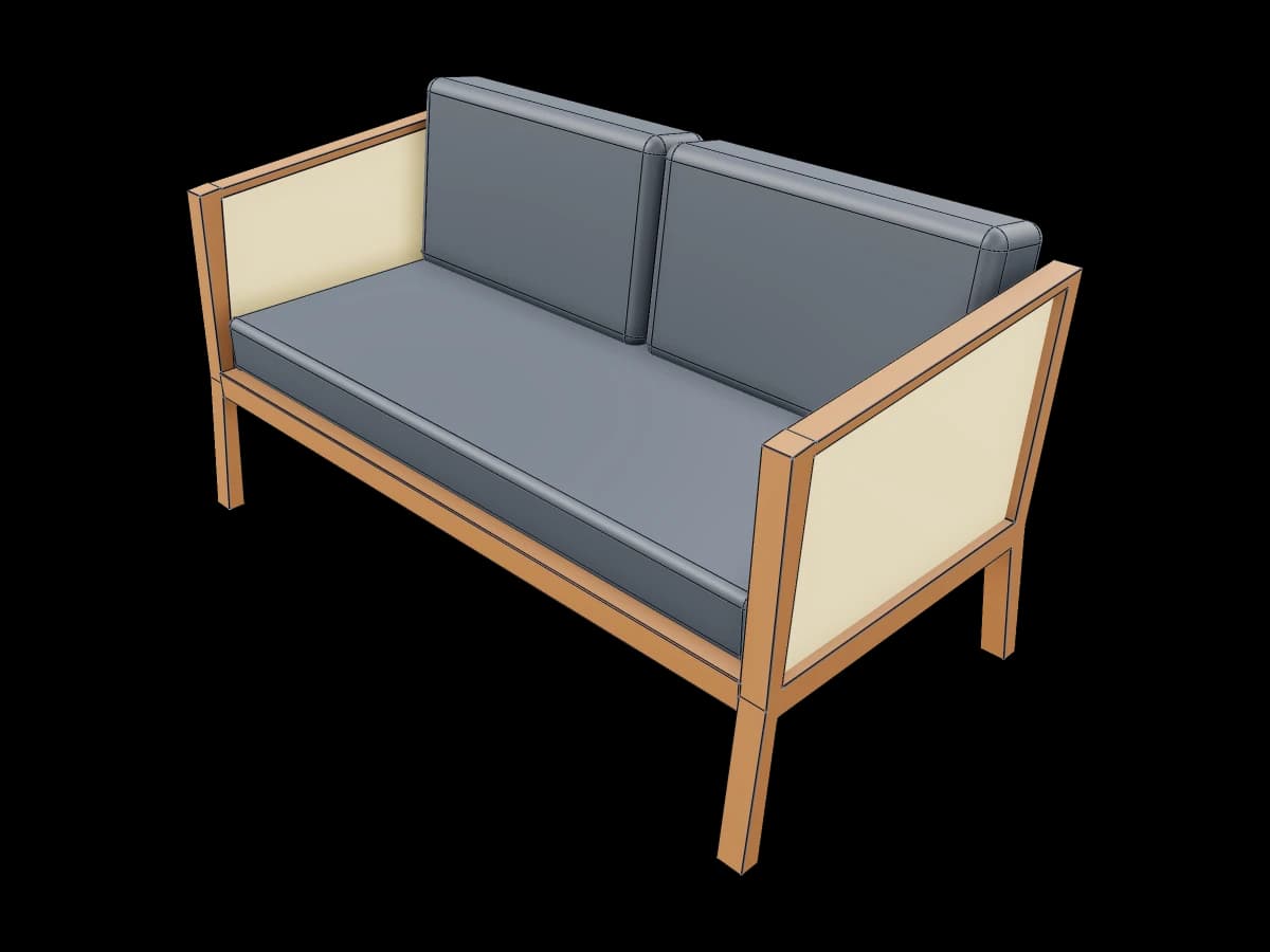 Two-Seater Loveseat Sofa