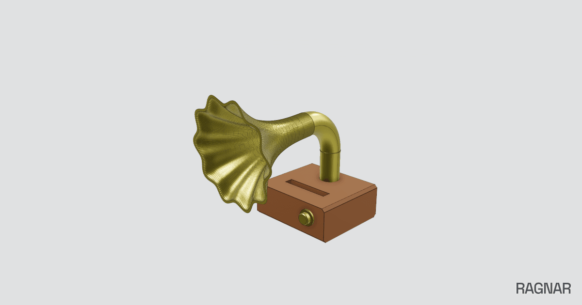 Gramophone phone stand