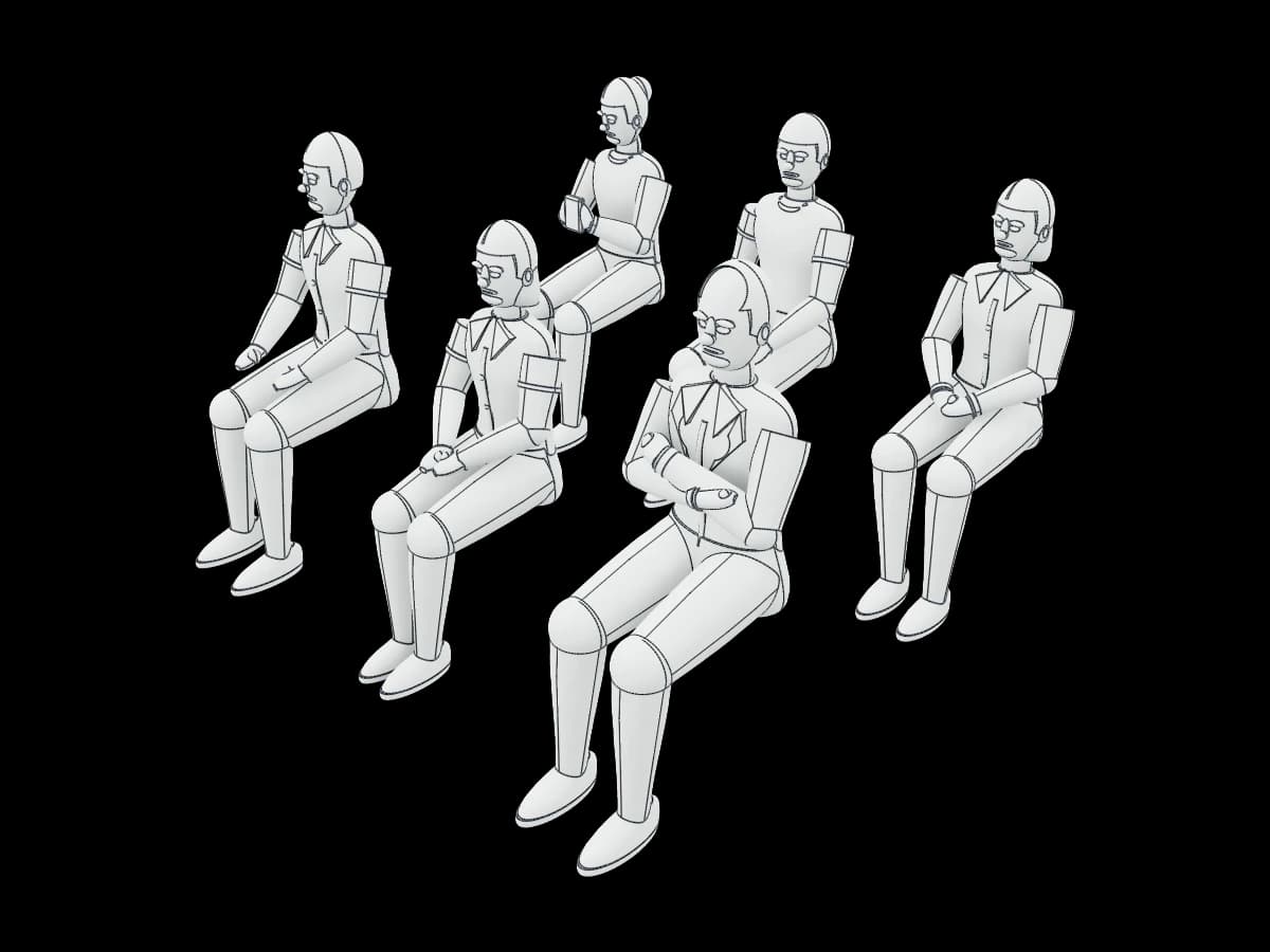 Seated Scale Figures