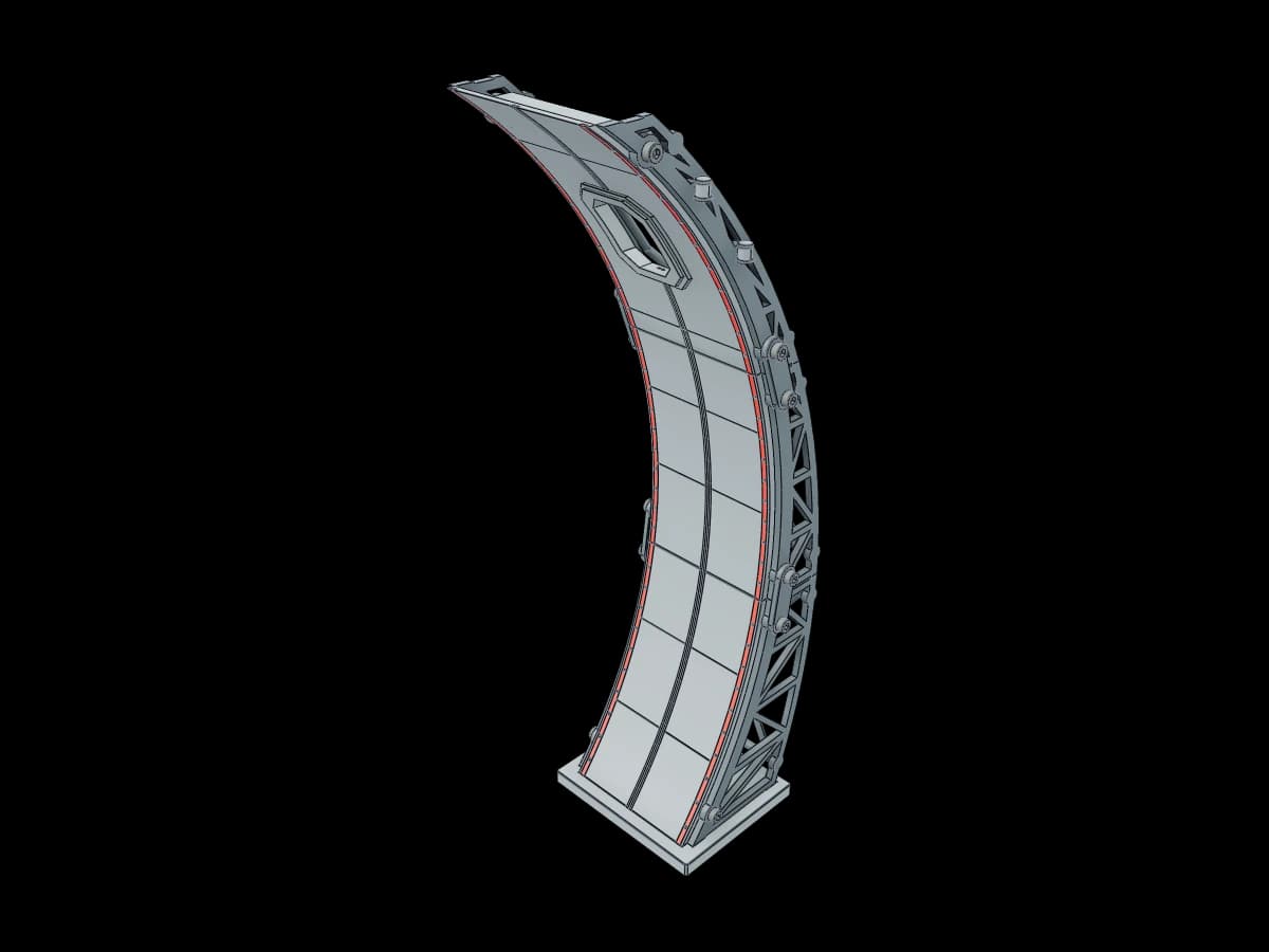 Futuristic Arc Pillar Display