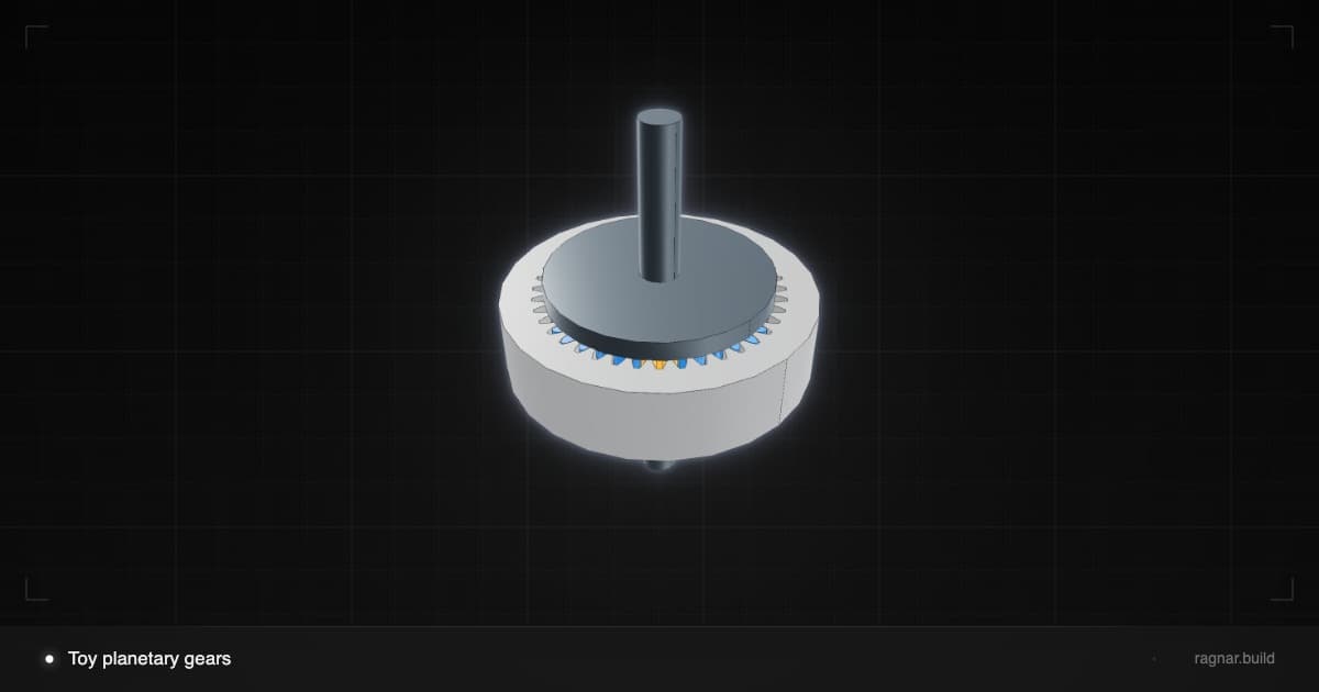 Toy planetary gear set