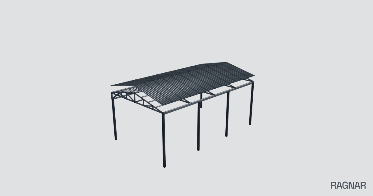 Large steel carport