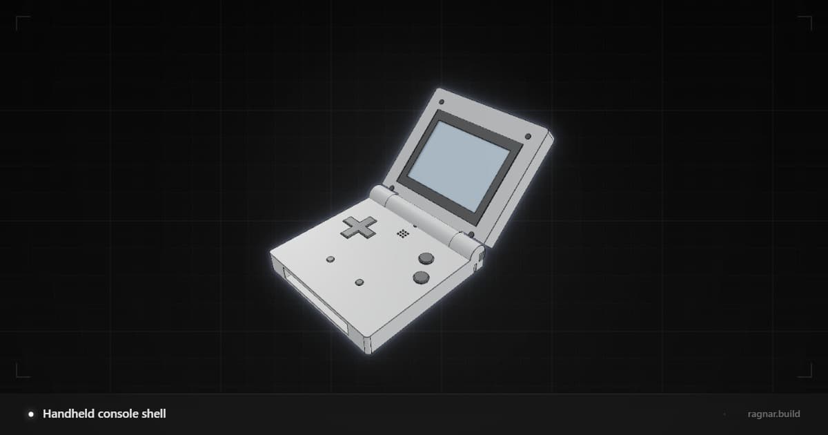 Handheld console shell