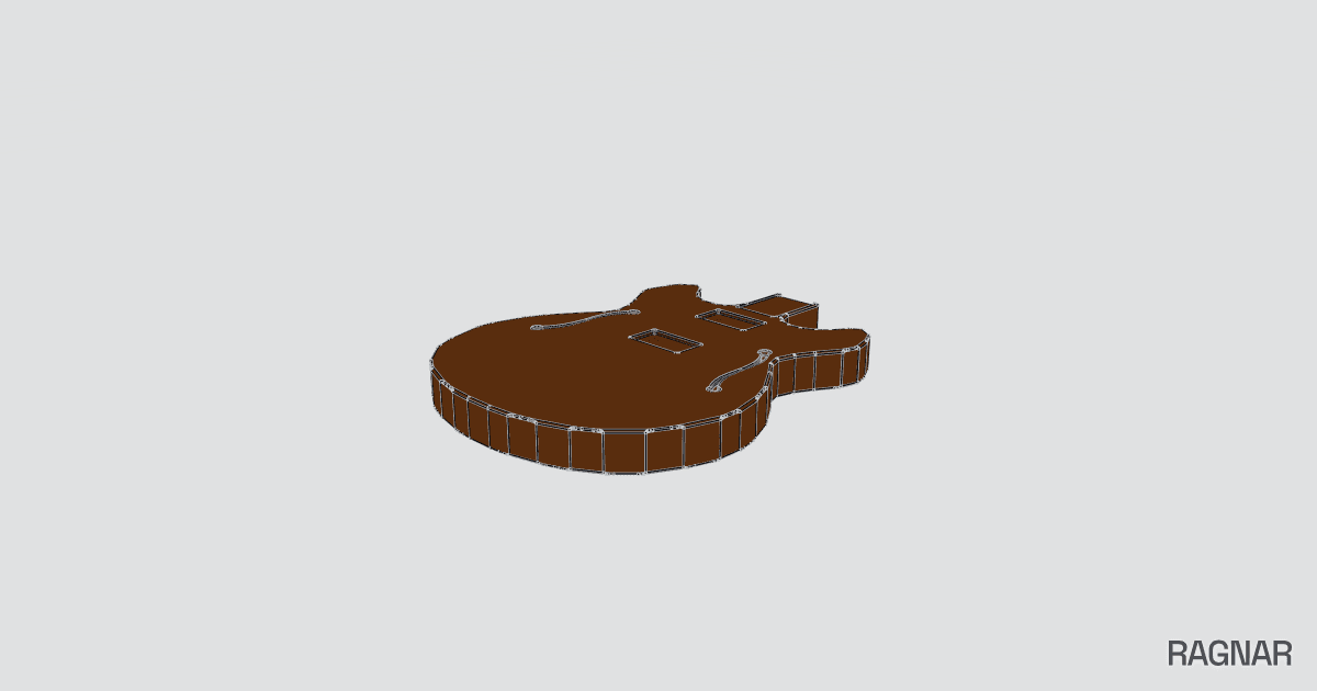 Hollowbody guitar body