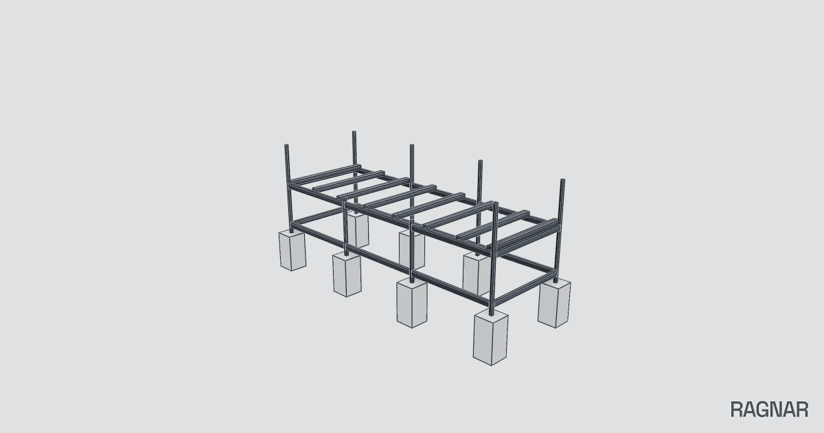 Steel terrace structure