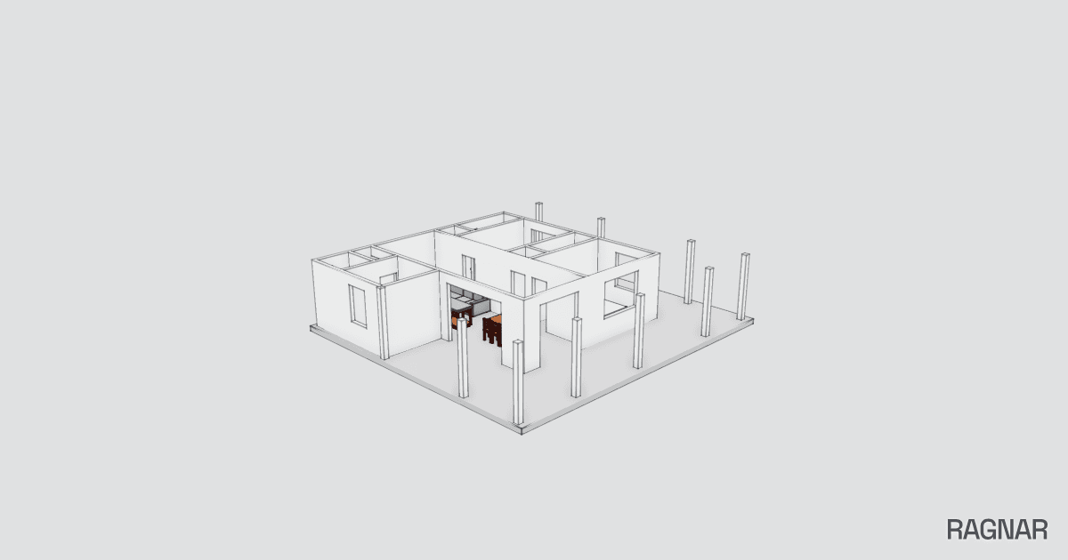 Furnished Residential Floor Plan