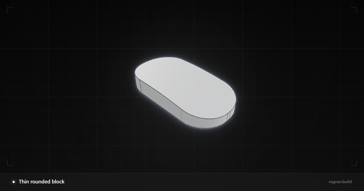 Thin rounded block