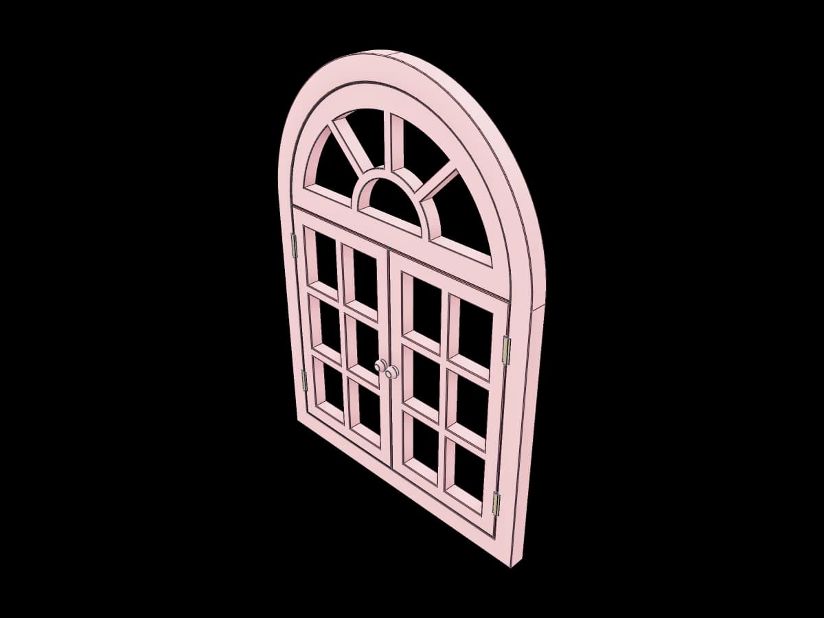 Arched Pink Display Frame