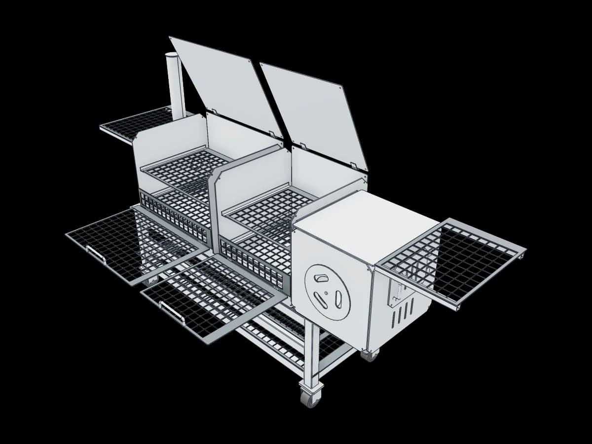 Twin-Chamber Stainless Barbecue | Ragnar Gallery