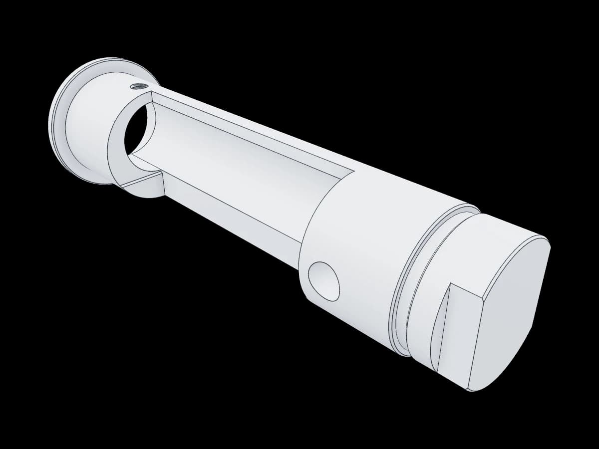 Flanged machined body