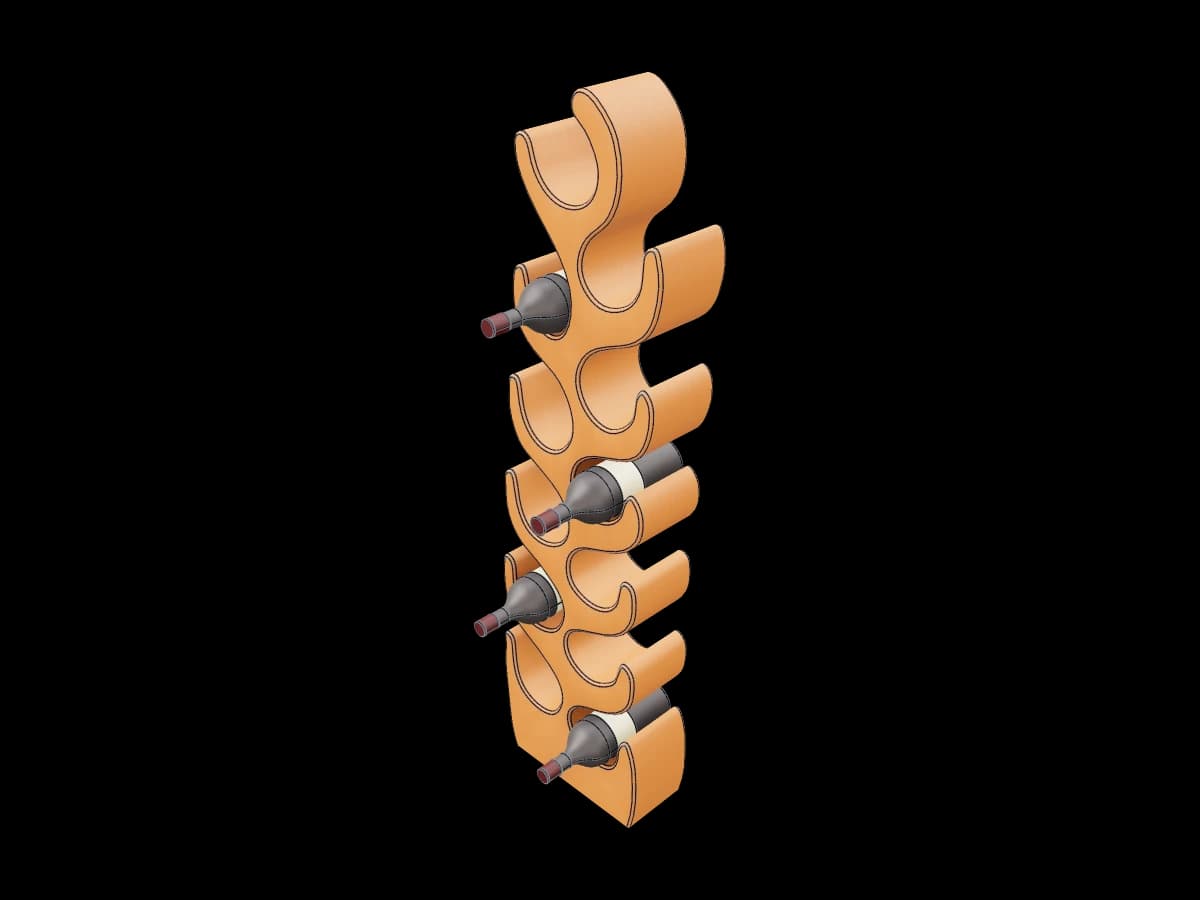 Teak Totem Wine Rack