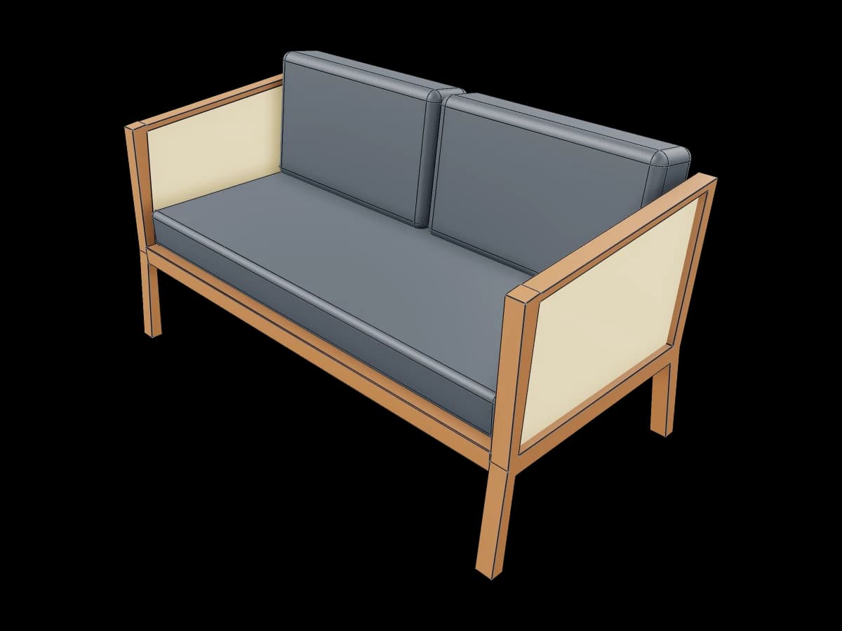 Two-Seater Loveseat Sofa
