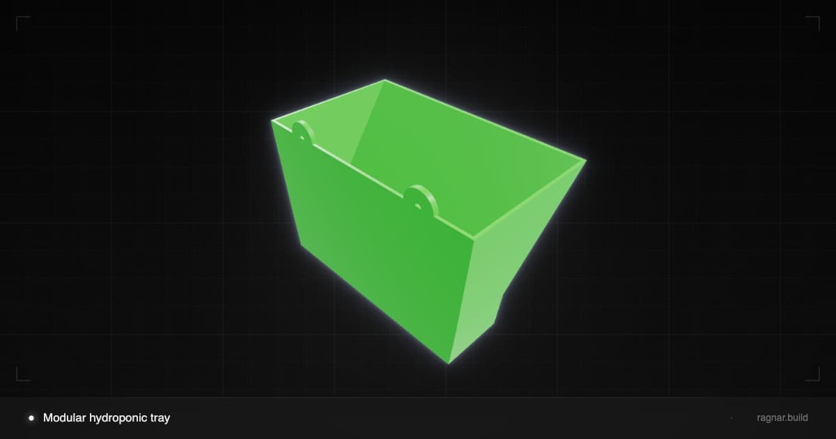 Modular hydroponic tray