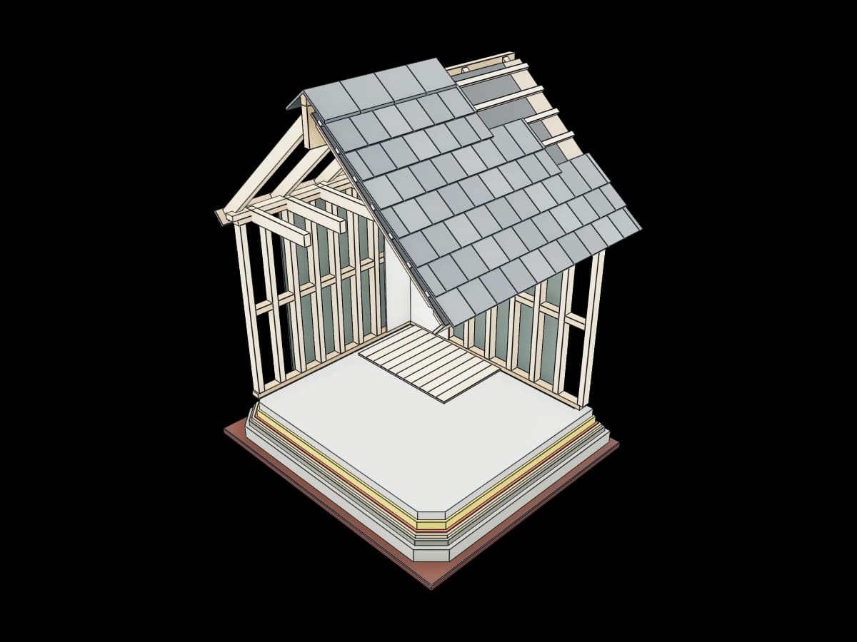 Timber House Section Model