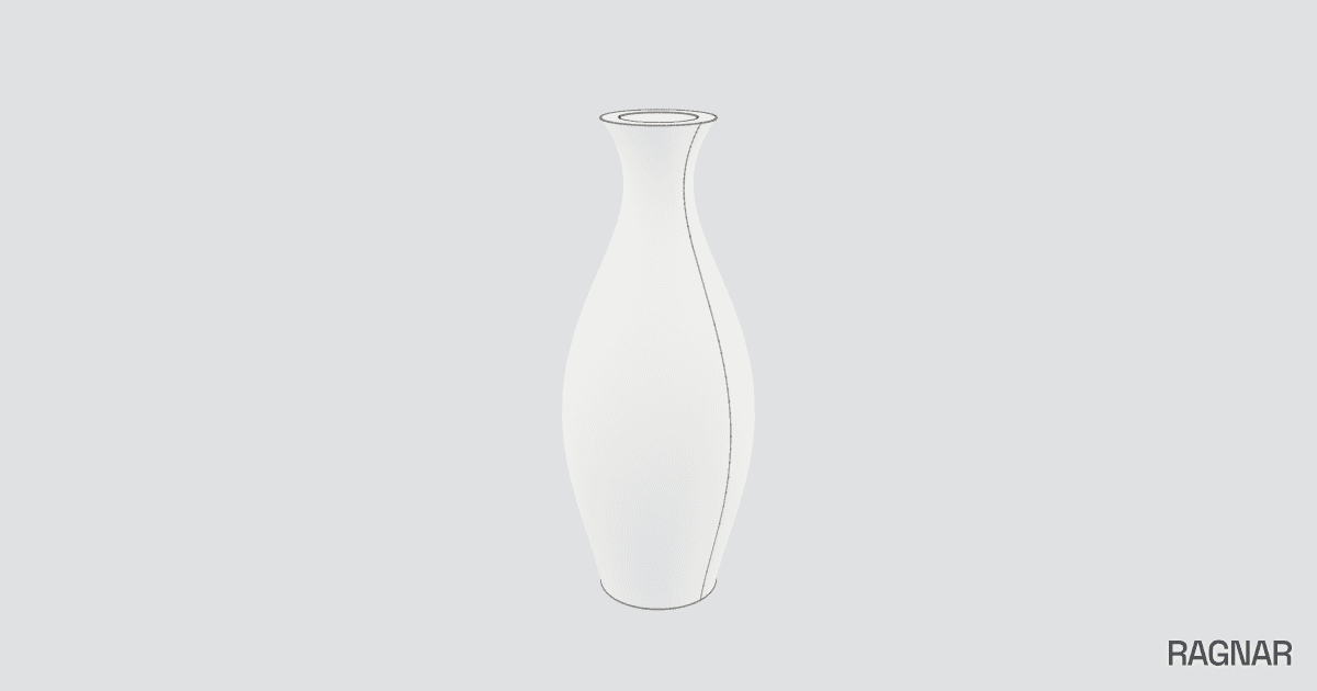 Tall sleek vase