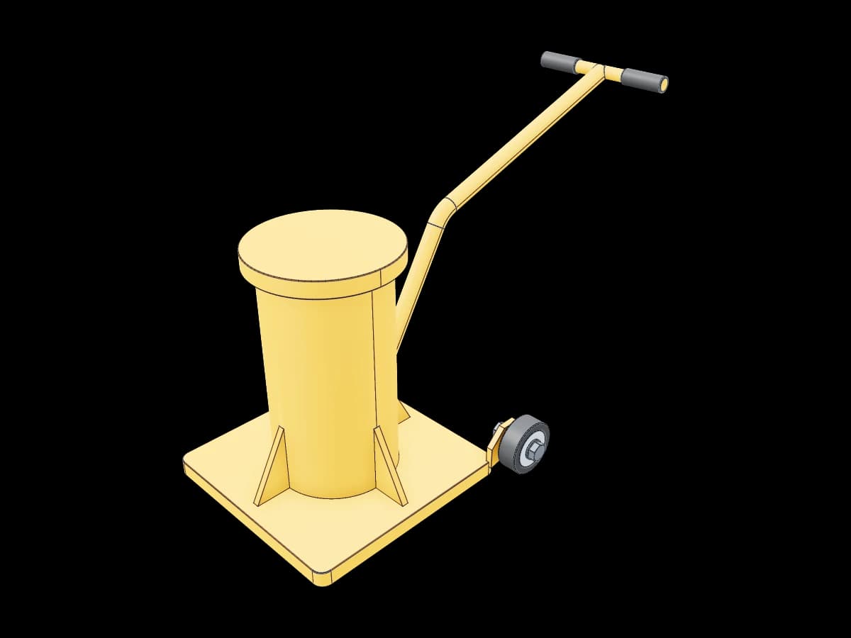 Cylindrical Support With Wheels
