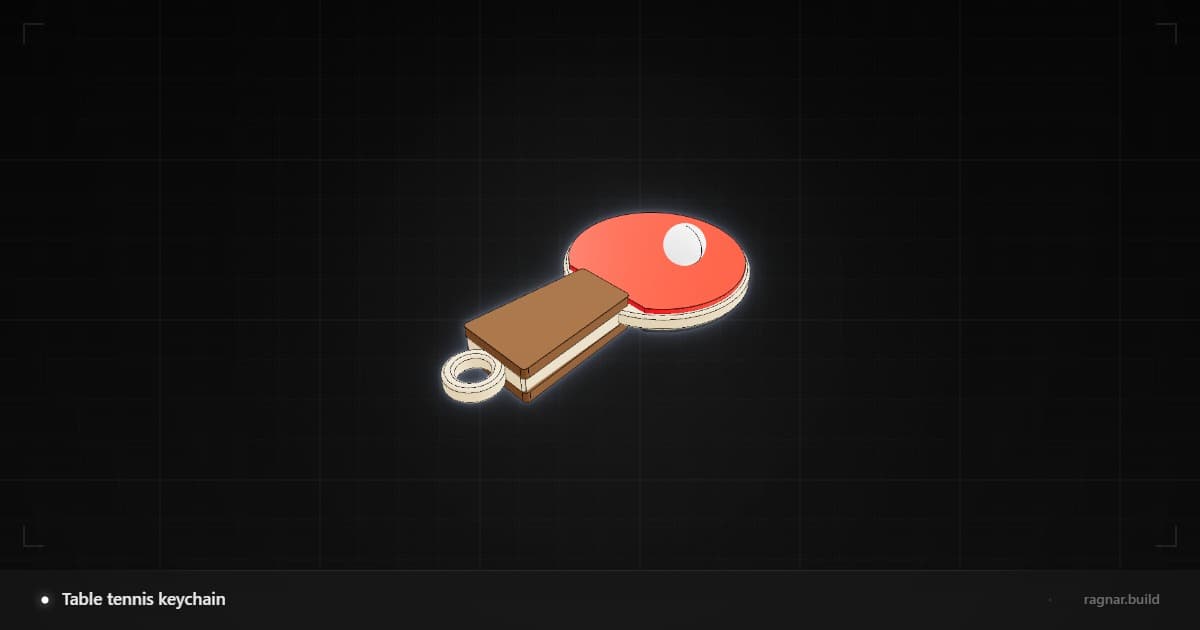 Table tennis keychain