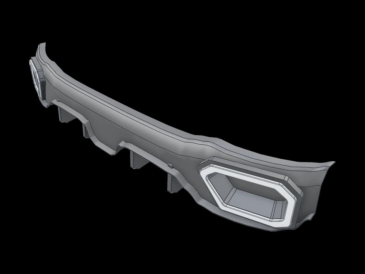 Custom Rear Diffuser Model