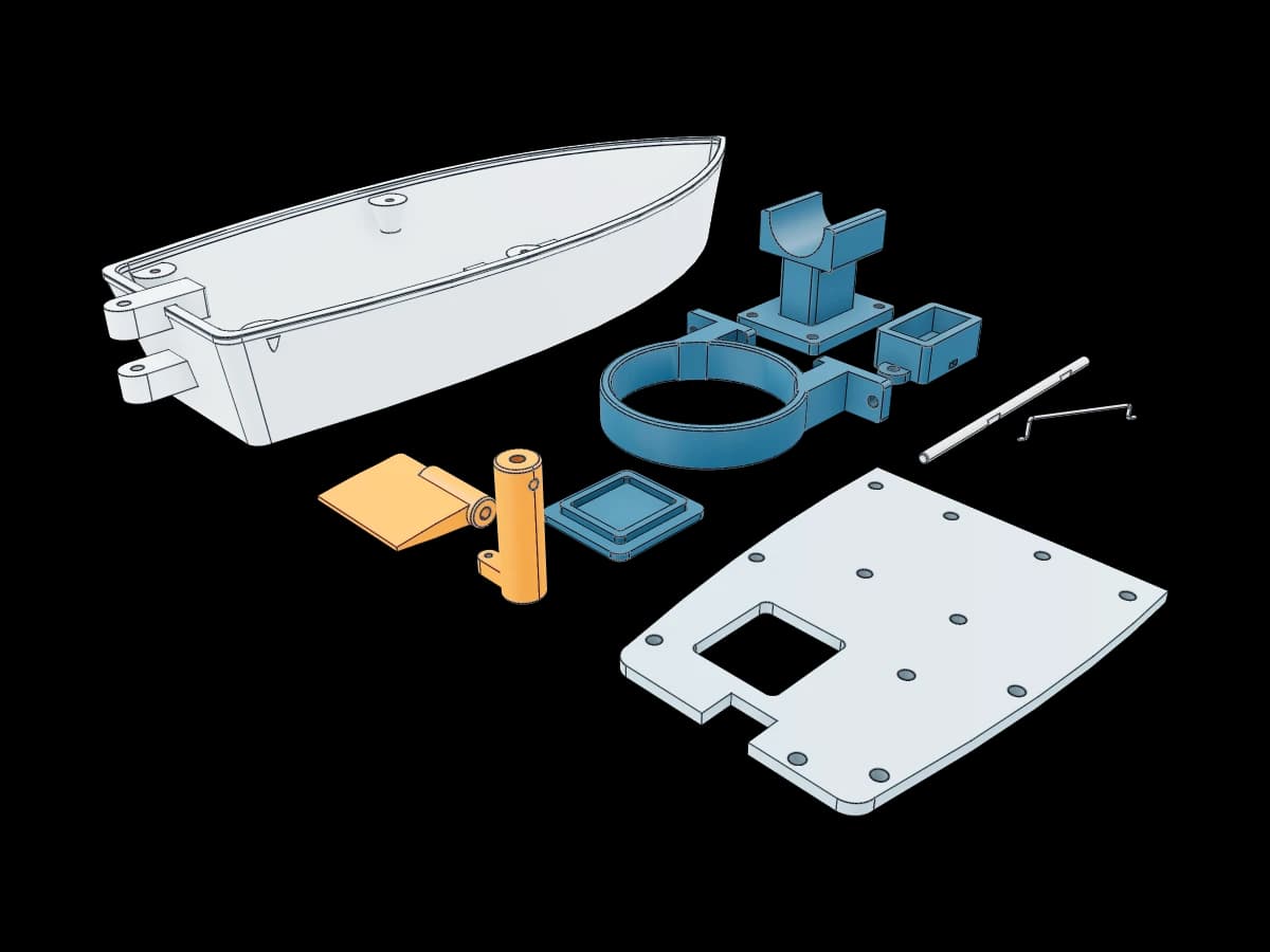 Aerodynamisches Boot Mit Propellerring