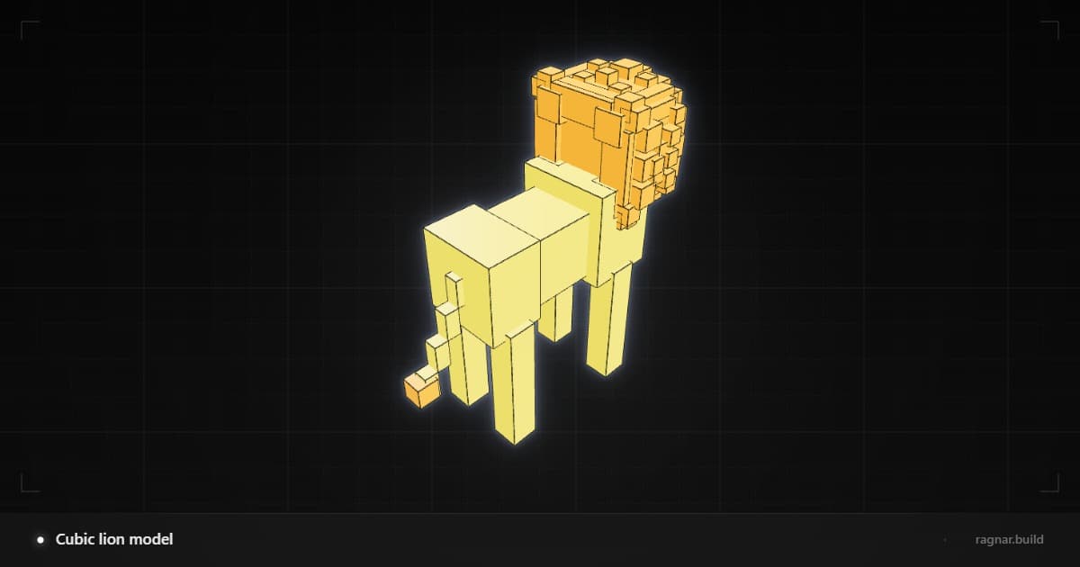 Stylized Lion Figurine