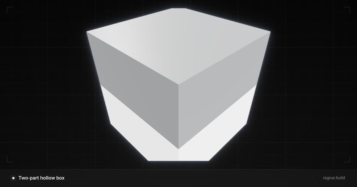 Two-part hollow box