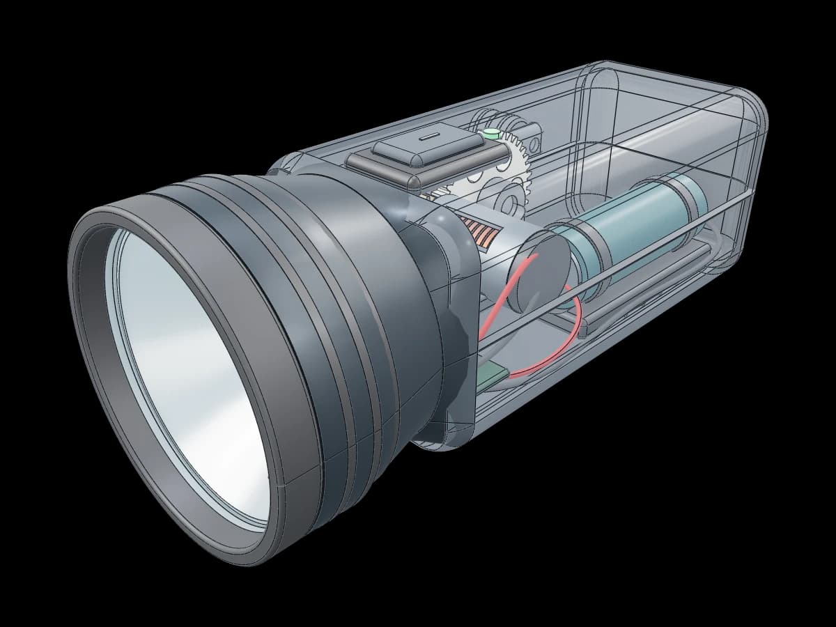 Crank Powered Flashlight