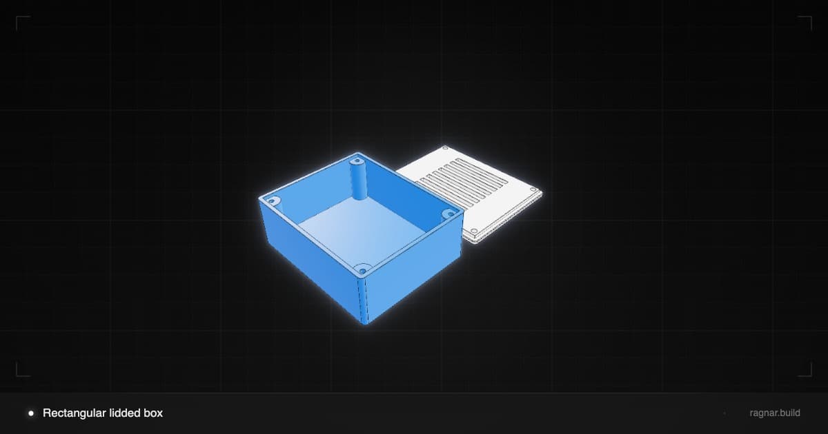 Rectangular lidded box