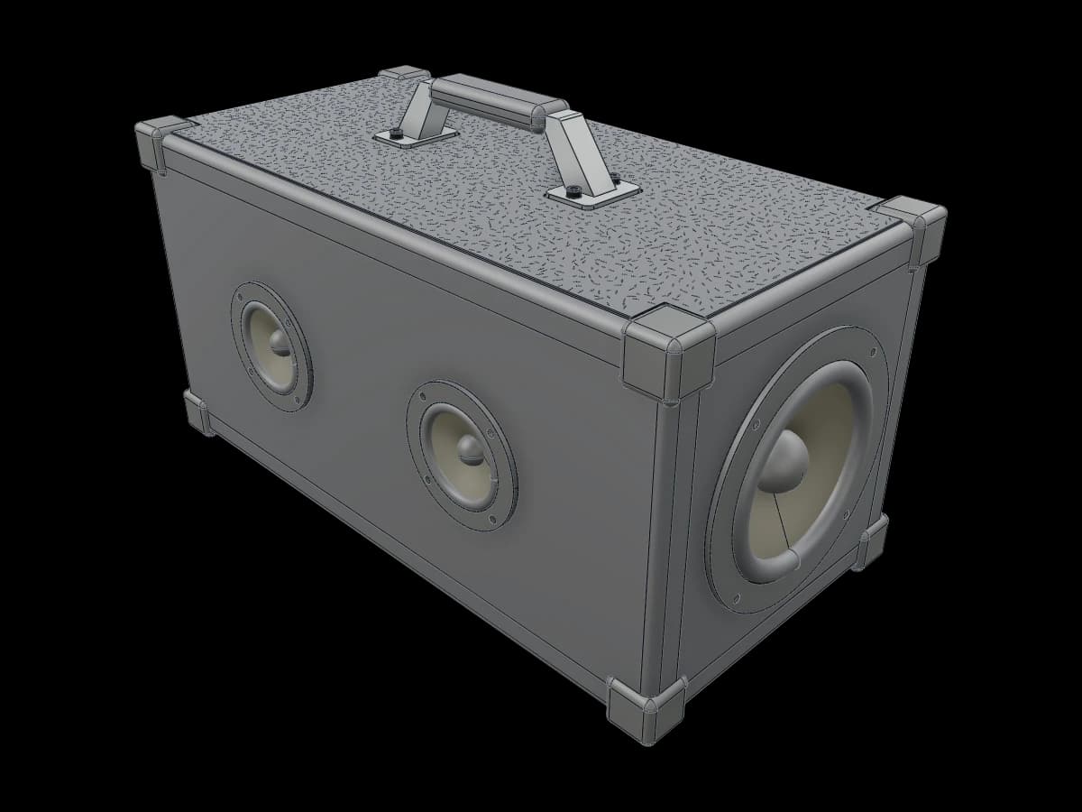 Portable speaker cabinet