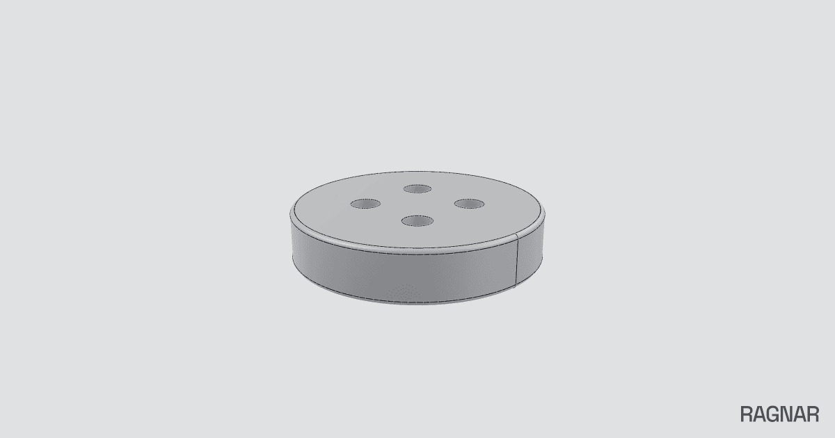 Four-hole sewing button