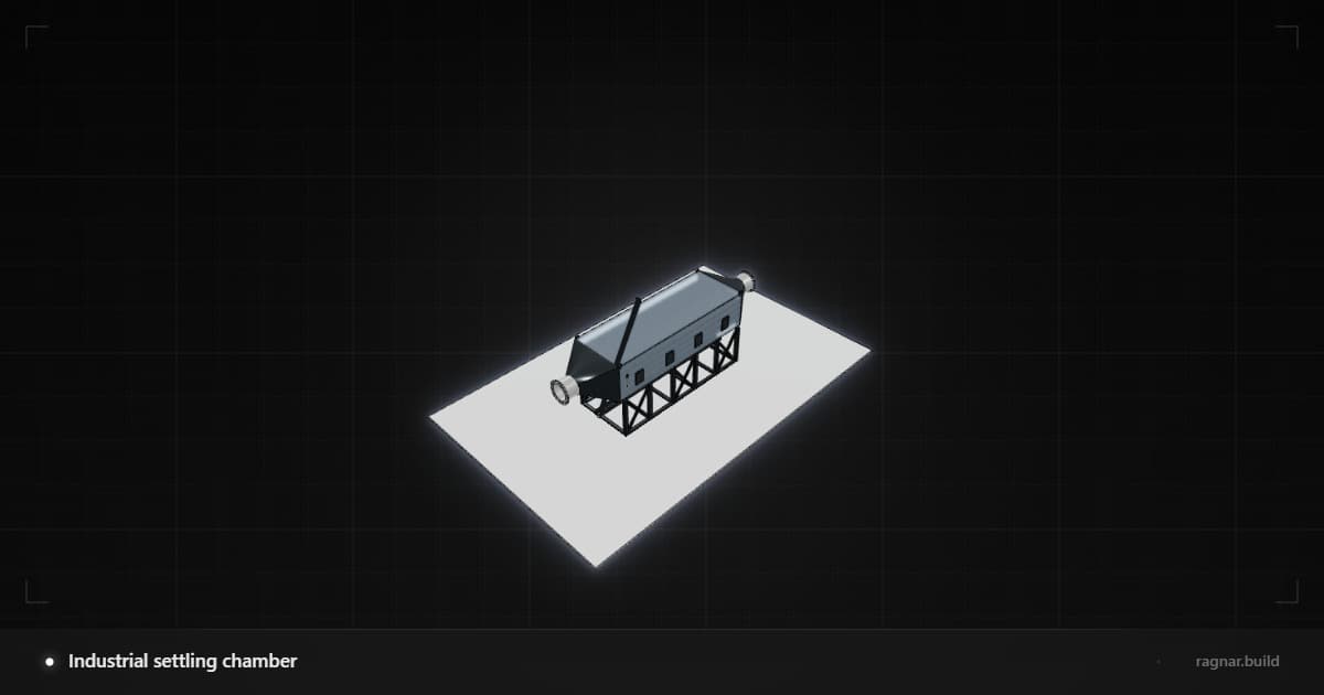 Industrial settling chamber