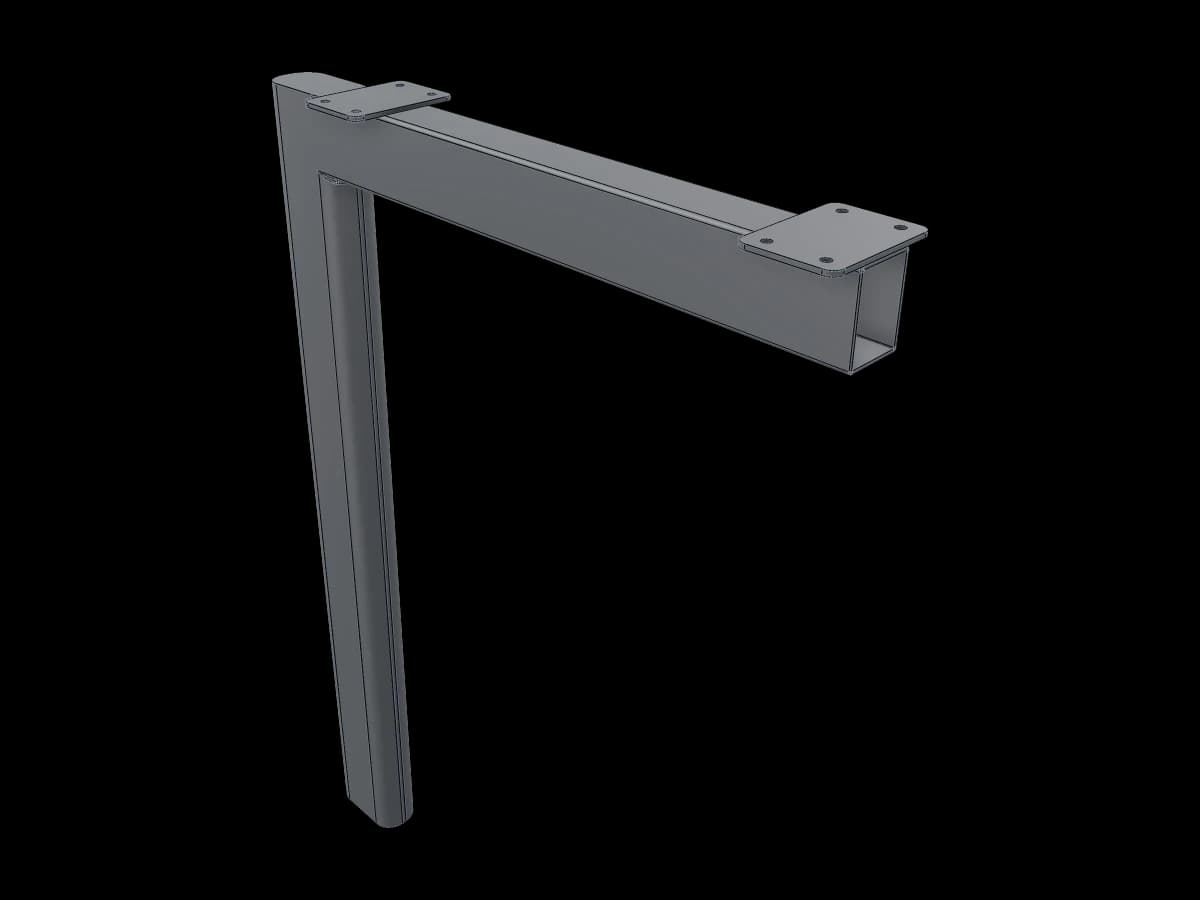 L-Shaped Modern Table Leg