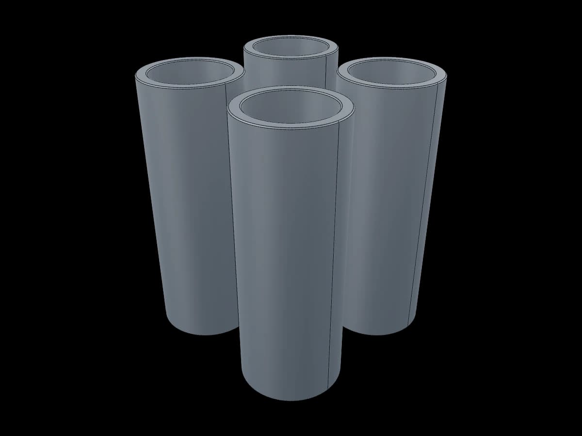 Cylinder Table Feet Extensions