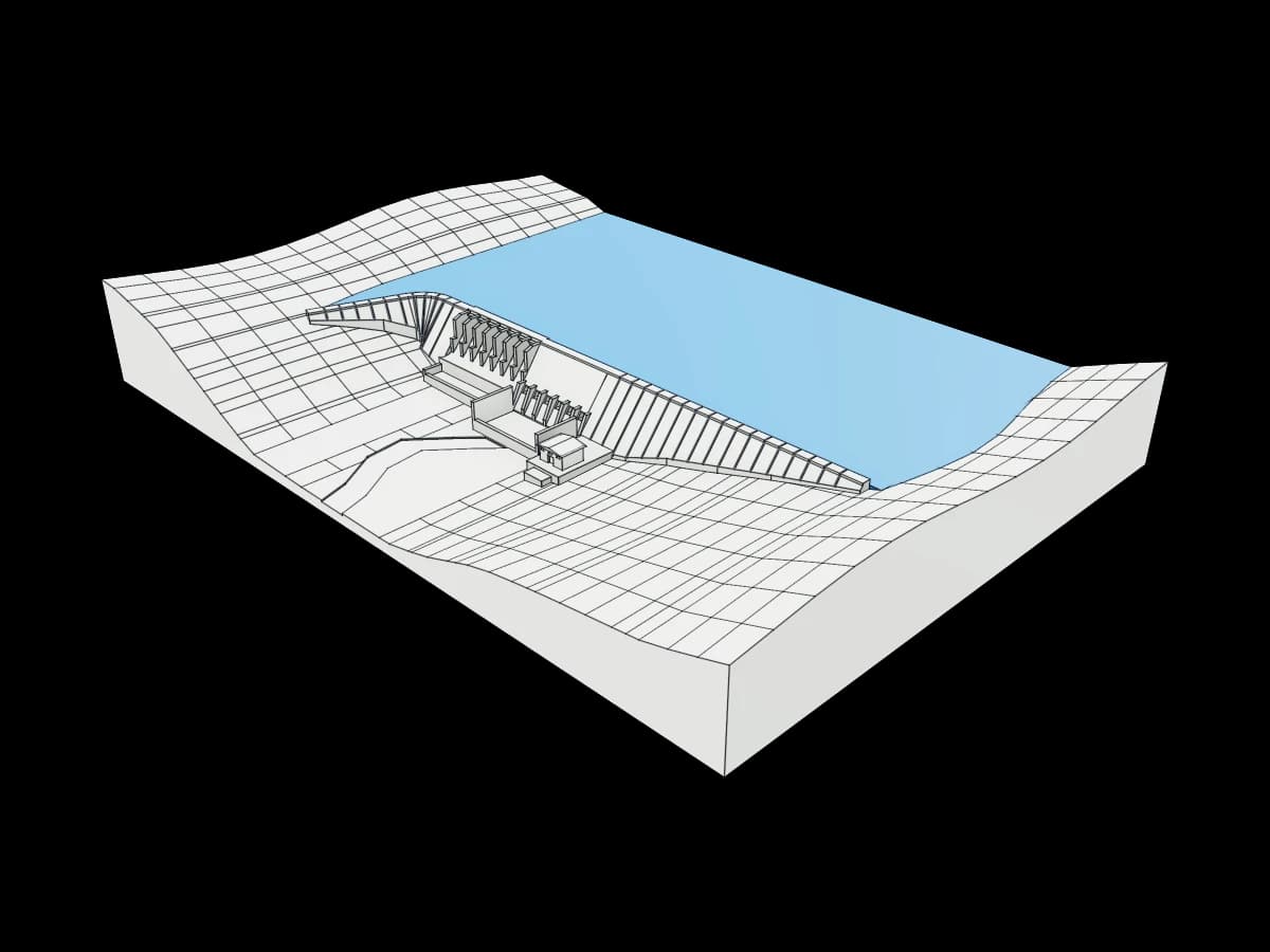 Hydroelectric Dam Scale Model