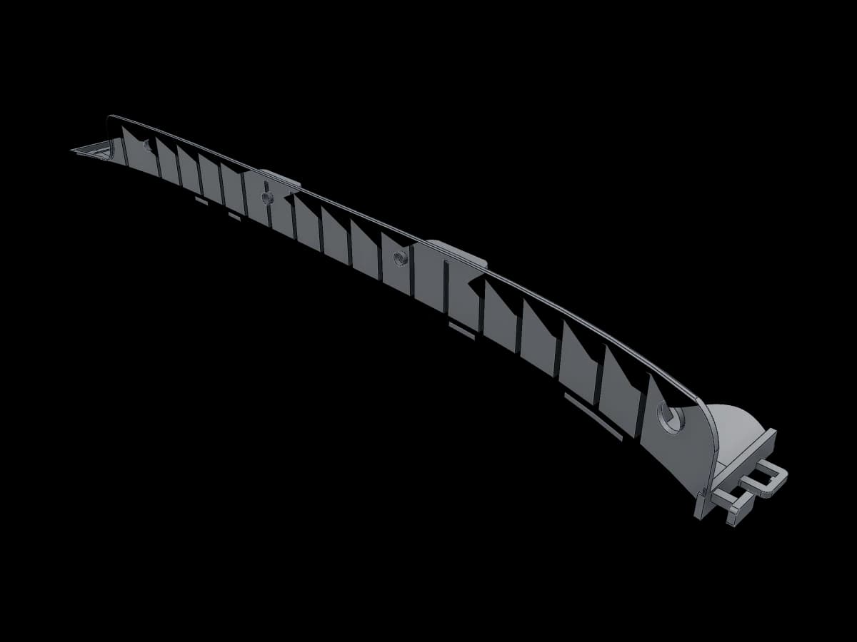 Curved Ribbed Mounting Rail