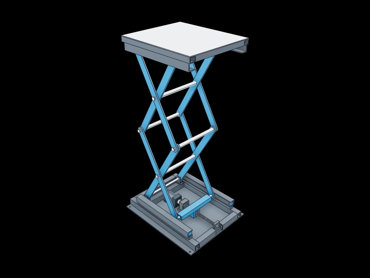 Two-stage scissor lift