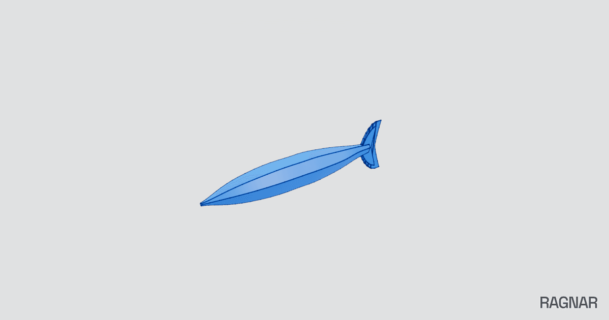 Blue fish drone