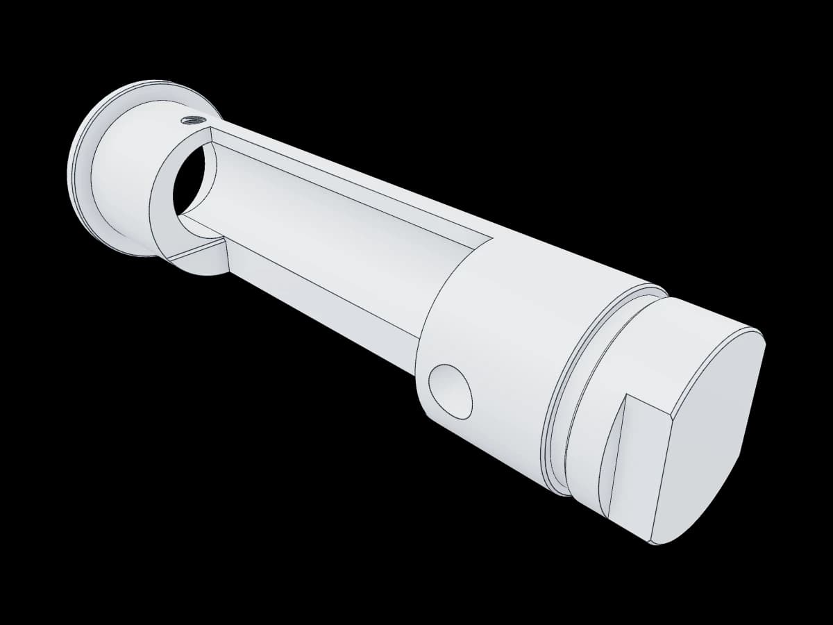 Flanged machined body