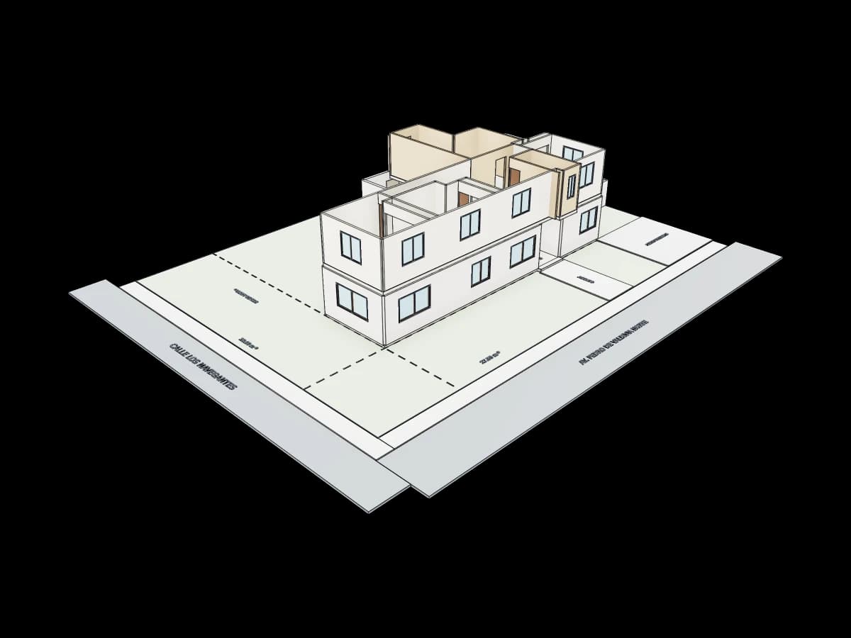 Two-storey architectural reconstruction