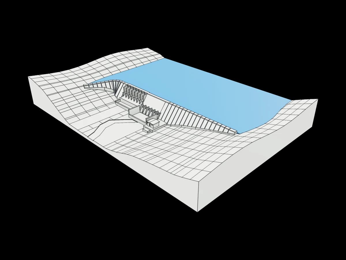 Hydroelectric Dam Scale Model