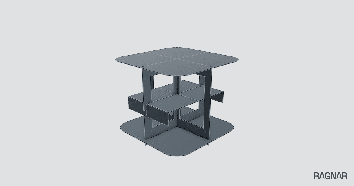 Metal Slot-Fit Table
